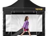 10 x 10 FT Pop Up Canopy Tent, Outdoor Patio Gazebo Tent with Removable Sidewalls and Wheeled Bag, UV Resistant Waterproof Instant Gazebo Shelter for Party, Garden, Backyard, White