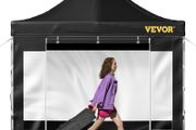 10 x 10 FT Pop Up Canopy Tent, Outdoor Patio Gazebo Tent with Removable Sidewalls and Wheeled Bag, UV Resistant Waterproof Instant Gazebo Shelter for Party, Garden, Backyard, White