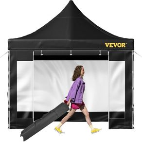 10 x 10 FT Pop Up Canopy Tent, Outdoor Patio Gazebo Tent with Removable Sidewalls and Wheeled Bag, UV Resistant Waterproof Instant Gazebo Shelter for Party, Garden, Backyard, White