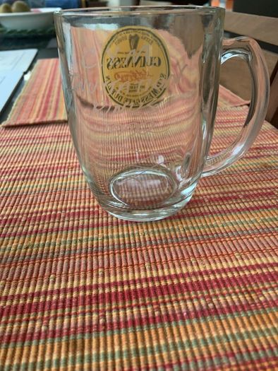 guinness beer clear heavy glass