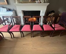 Set of 6 Elegant Wooden Dining Chairs