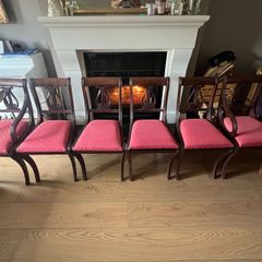 Set of 6 Elegant Wooden Dining Chairs
