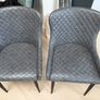 Dining chairs x4 faux leather grey Image 10