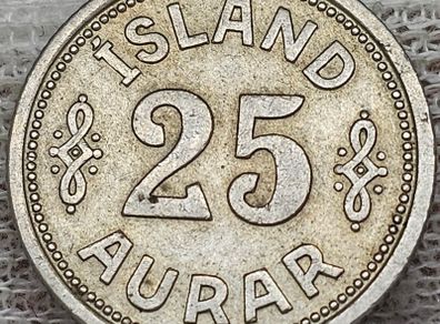 Iceland 1940 25 Aurar Coin