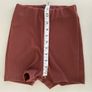 ZARA High-Waisted Pull-On Ribbed Shorts Red-Brown Size S Image 4