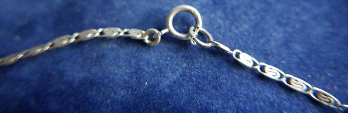 Vintage Catholic Pendant on Sterling Silver 925 Necklace length 20" - 4,6g