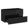 Sink Cabinet with Built-in Basin High Gloss Black Chipboard Image 6