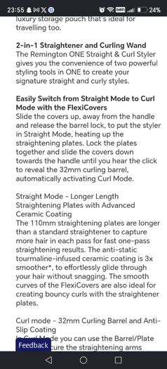 Remington One curler and straighteners
