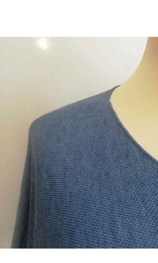 Carla Giannini Angora Wool Jumper Denim Blue Star One Size NWT Italy CAN POST