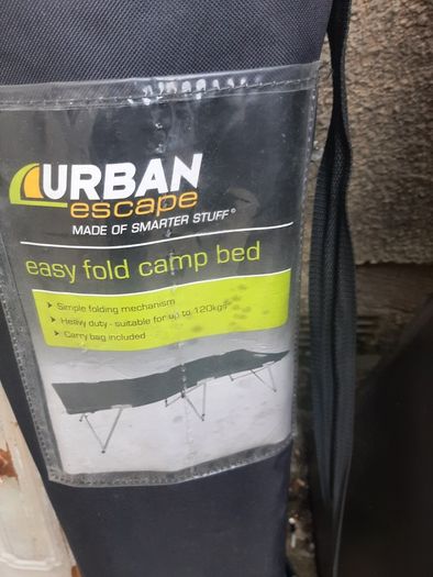 4 x Urban Escape easy fold sturdy camp beds.
