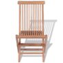 Folding Garden Chairs 4 pcs Solid Teak Wood Image 3
