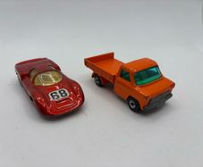 Vintage Matchbox Super Fast Ford Transit and Porsche 910