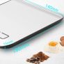 Kitchen Scales Digital, 11lb/5kg Ultra Thin Food/Cooking/Baking Scale,1g/0.1oz Precise Graduation 5 Units Tare Function Touch Button, Backlit LCD High Precision, Stainless Steel-5kg Image 3