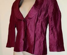 Cerise Pink Linen Mix Dressy Jacket from Precis Petite size 12
