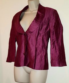 Cerise Pink Linen Mix Dressy Jacket from Precis Petite size 12
