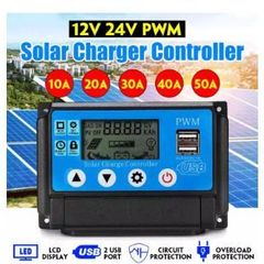 Solar Charge Controller 10A LCD Dual USB