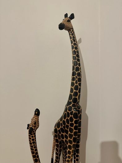 Solid Wood African Giraffe Ornament