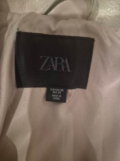 Zara faux leather bomber jacket