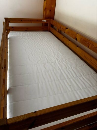 3 IKEA MYDAL solid wood bunk beds with mattresses
