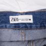 Zara Mid Blue Denim Utility Cargo Pocket Belted D-Ring Midi Skirt Size S Image 3