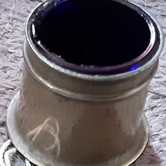 vintage collectable silver ink well