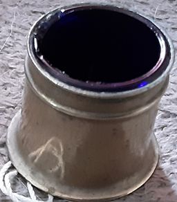 vintage collectable silver ink well
