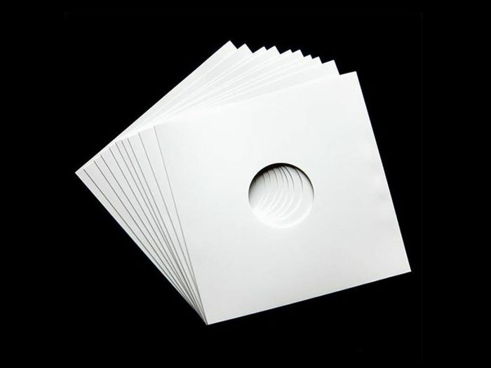 12" WHITE and BLACK Vinyl Replacement Card Sleeve Covers - SATIN Finish Disco bags With Diecut Hole - BEST QUALITY LP Jackets - PREMIUM 230GSM Thick