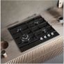 Gas Hob 4 Burners, 60cm Black Glass Gas Cooker Hob, 8060W Wok Burner, Built-in Cooktop with Flame Failure Protection, NG/LPG Convertible Image 6