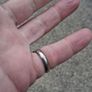 Midcentury Snowflake Obsidian Sterling Silver Ring Image 7