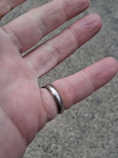 Midcentury Snowflake Obsidian Sterling Silver Ring