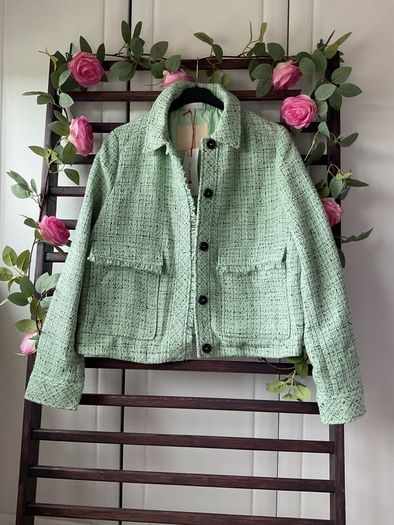 jacket bnwt mint green with black flex size 12 streetone jacket