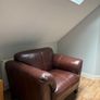 Brown leather sofa set - 3 seater,2 seater and armchair. Image 5