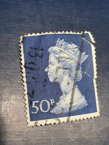 Queen Elizabeth II  50p stamp circa 1970's
