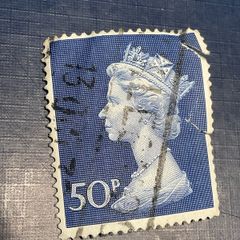 Queen Elizabeth II  50p stamp circa 1970's