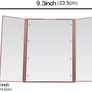 Lighted Trifold Mirror for Beauty Makeup Travel Mirror Compact (FREE POSTAGE) Image 4