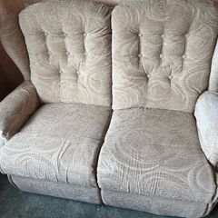 3Piece Fabric Sofa Suite Beige