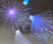4x Fibre Optic LED Lamps - Color changing