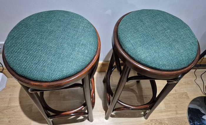 Pair of Vintage Bentwood Bar Stools