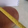 24.00 CM. DIAMETER Wooden bowl / fruit dish / tray || Simple design || Vintage wood || Round bowl Image 4