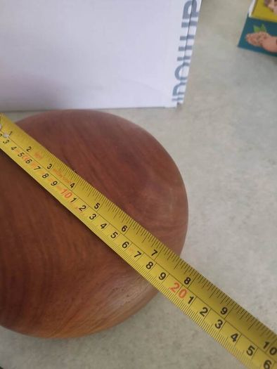 24.00 CM. DIAMETER Wooden bowl / fruit dish / tray || Simple design || Vintage wood || Round bowl