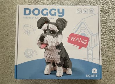 Schnauzer dog bricks model puzzle new in box (not Lego)