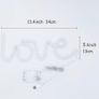 NEW SALE | Pink Neon Light Pink Lamp LED Neon Sign with 4 Hooks, Pink Neon Light Sign for Bedroom Wall Decor Battery/USB Operated LED LOVE Sign for Valentine's Day Image 3