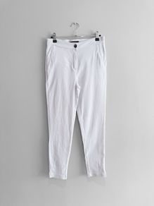 Pre Owned Marc Angelo White Cropped Trousers