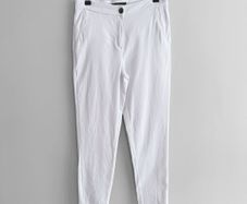 Pre Owned Marc Angelo White Cropped Trousers