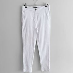 Pre Owned Marc Angelo White Cropped Trousers