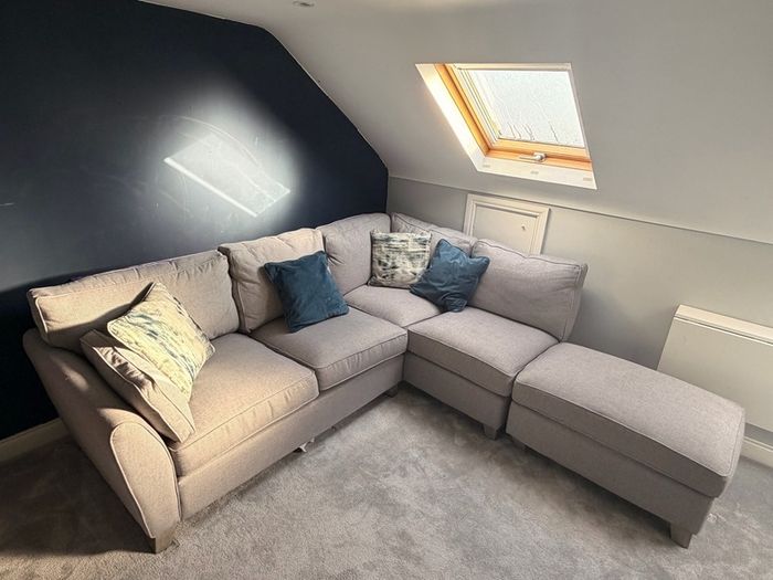 corner sofa and footstool