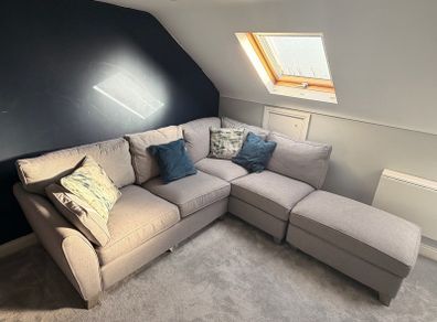 corner sofa and footstool