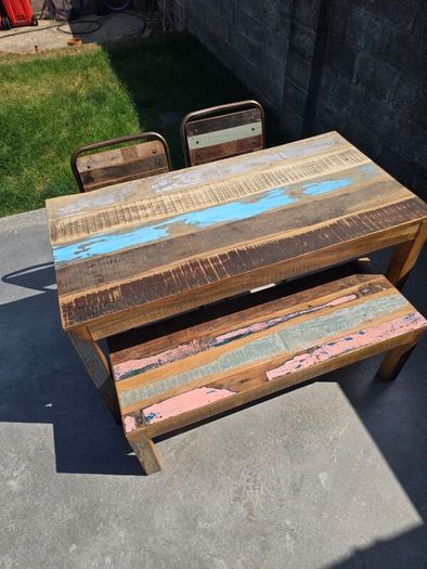 Home Street Home sand wood dining set