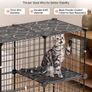 4Tier Cat Cage Playpen 104 x 36 x 140cm Indoor Metal Wire Enclosure with Litter Tray, DIY Cat Kennel for 1-2 Cats, Kittens & Small Pets, Black Image 5