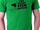 Eat Sleep Fish repeat T-shirt tee top shirt